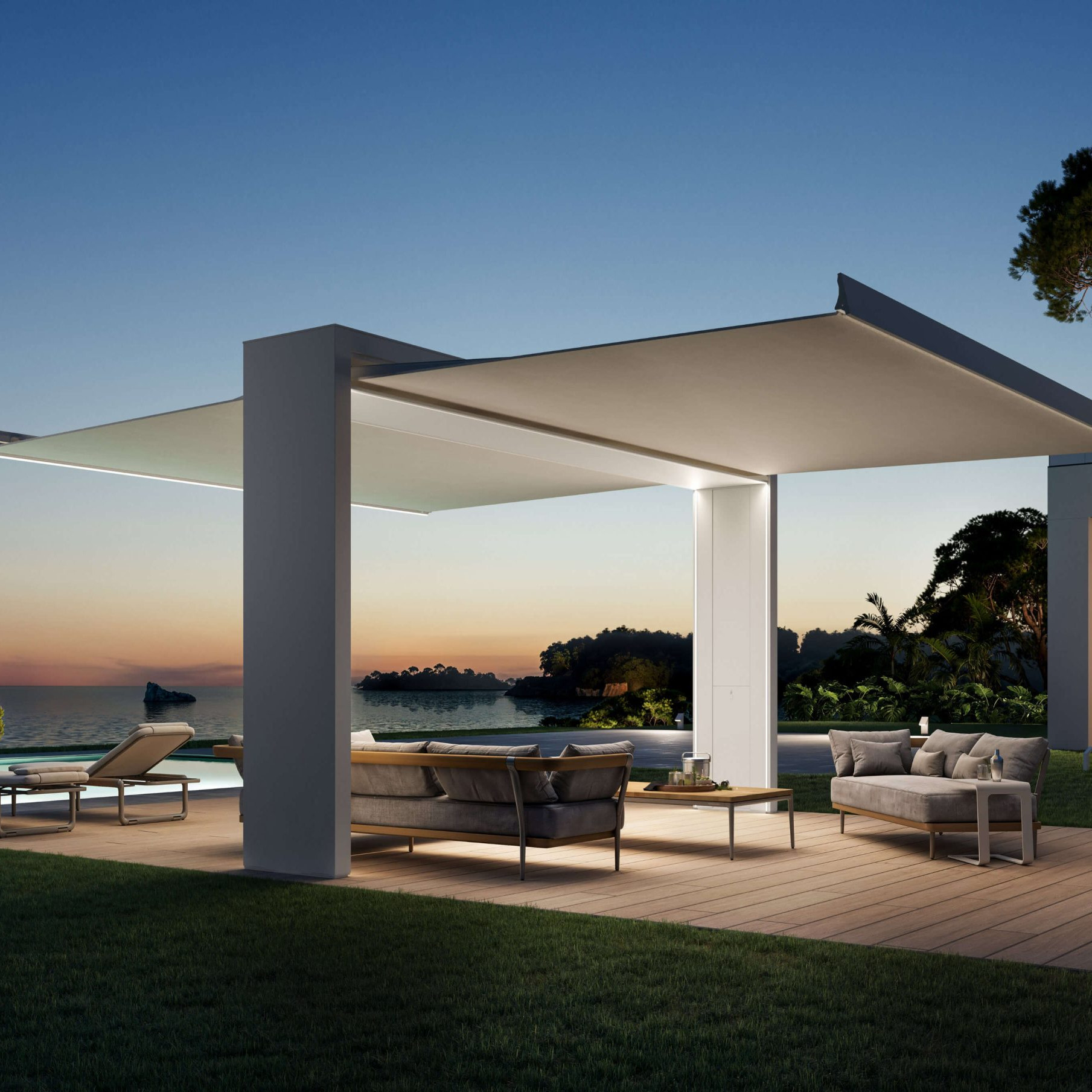 Gate Shade / Struttura autoportante in alluminio / Unosider Outdoor Architectures